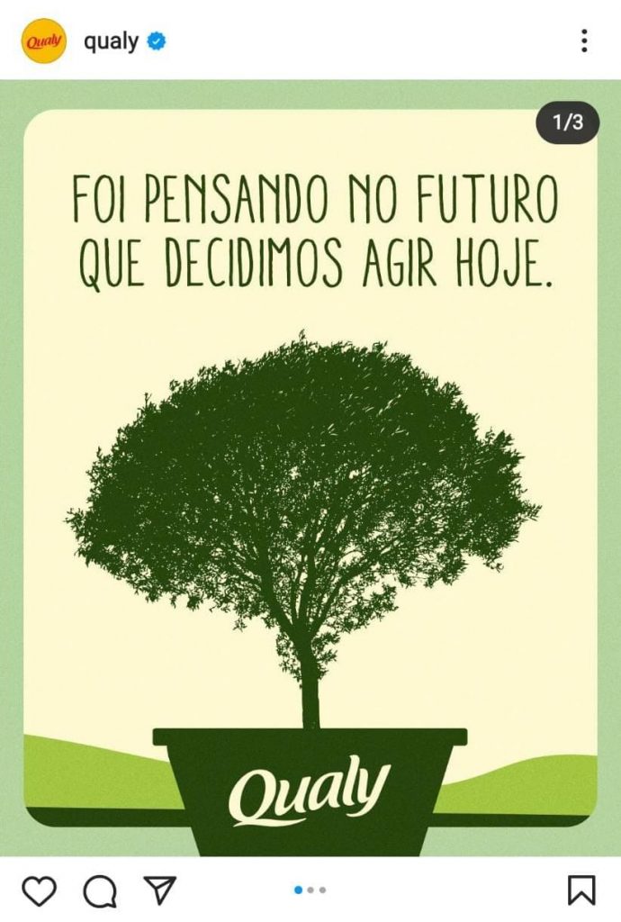 Print da postagem de divulgação da parceria.